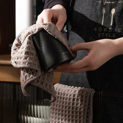 Super Absorbent Barista Towel – Lint-Free Square Coffee Machine Cleaning Cloth