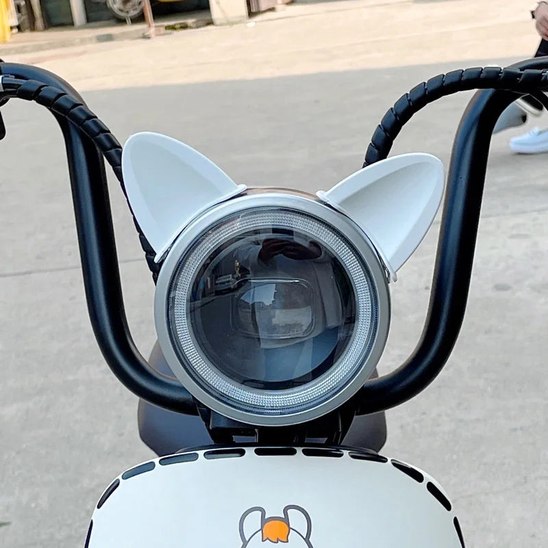 Cute 3D Cat Ears Helmet Decoration - Universal Motorcycle/Electric Car Styling Stickers - Cycling Helmet Decor Accessories
