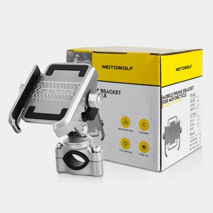 Aluminum Alloy Motorcycle Handlebar Phone Holder - Universal Rearview Mirror Bike Bicycle Mount for Cell Phones, Soporte Celular Moto