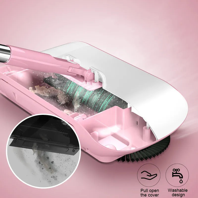 2-in-1 Hand Push Broom and Mop Combo Set - Household Dustpan and Broom for Floor Cleaning - Magic Sweeper Home Cleaning Tools