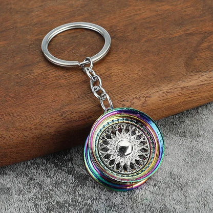 Creative Gear Head Keychain – Speed Gearbox & Turbo Hub Brake Disc Pendant for Car Keys, Shock Absorber Keyring