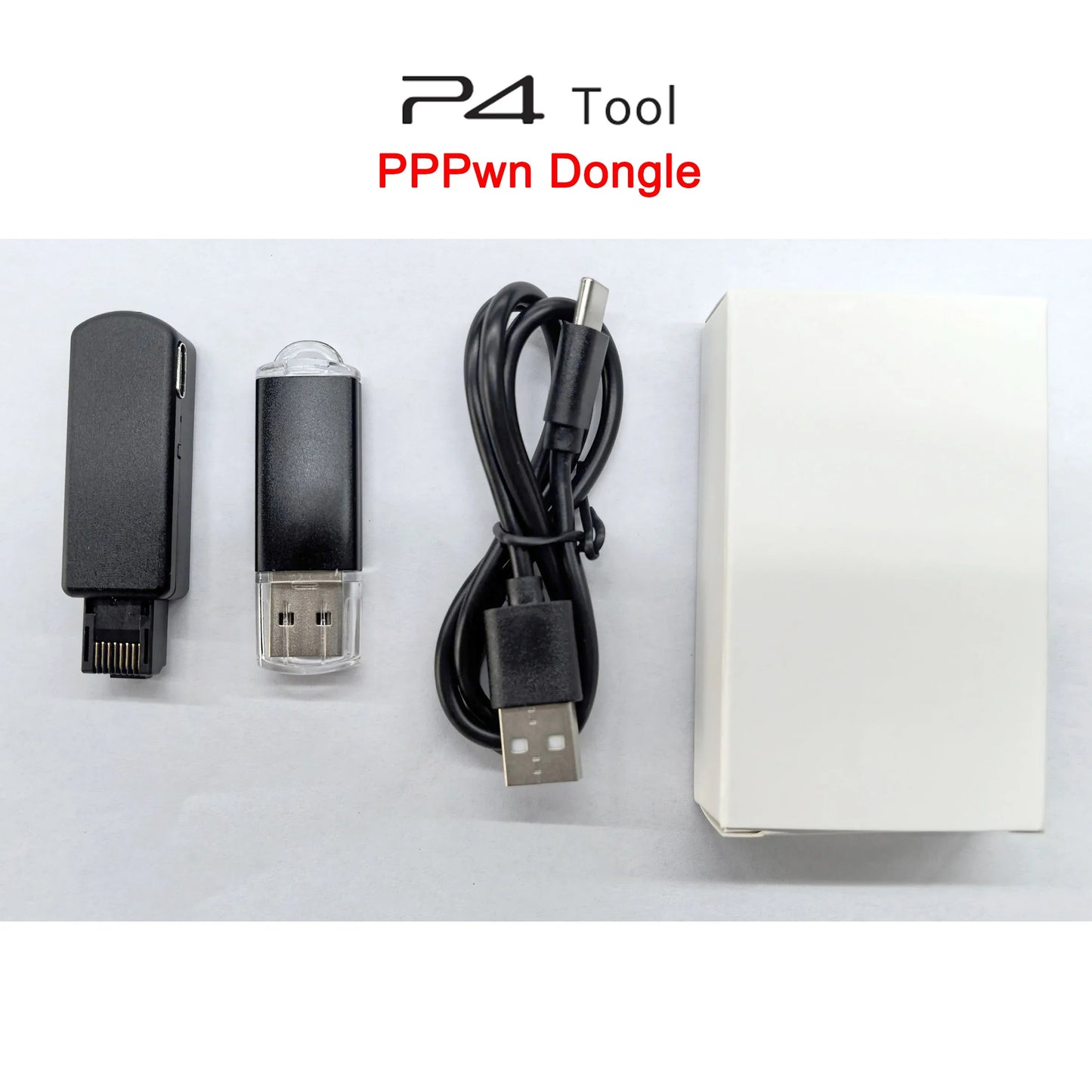 One-Key JB Tool Mod Set – USB Dongle with Ethernet & Type-C Cable Kit, JB USB Adapter for PS4/PS4 Pro/PS4 Slim FW 9.0-11.0 System