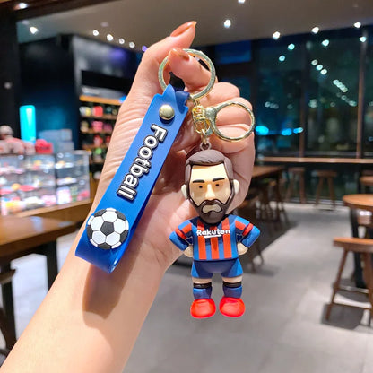 Creative Cartoon CR7 Football Keychain – Cute Cristiano Ronaldo Penalty Kick Bag Charm for Men & Women