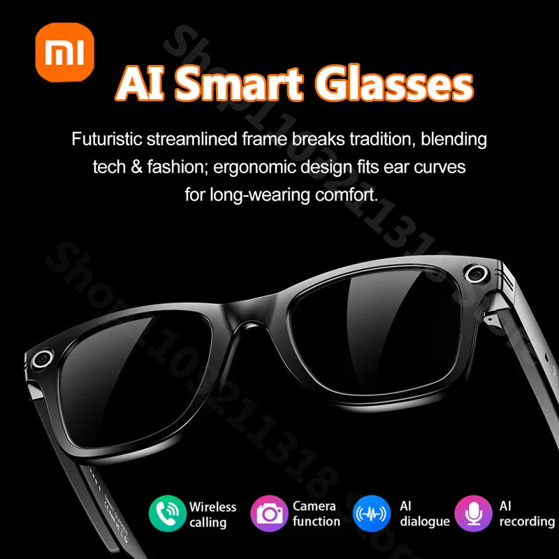 Xiaomi W600 Smart Glasses — AI Intelligent Sunglasses with Camera, Video Recording, Bluetooth Music & Calls, IP65 Waterproof