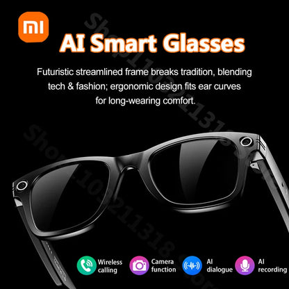 Xiaomi W600 Smart Glasses — AI Intelligent Sunglasses with Camera, Video Recording, Bluetooth Music & Calls, IP65 Waterproof