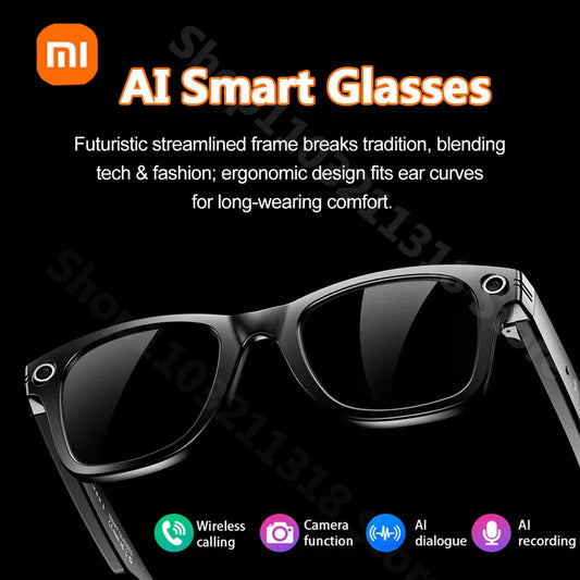 Xiaomi W600 Smart Glasses — AI Intelligent Sunglasses with Camera, Video Recording, Bluetooth Music & Calls, IP65 Waterproof