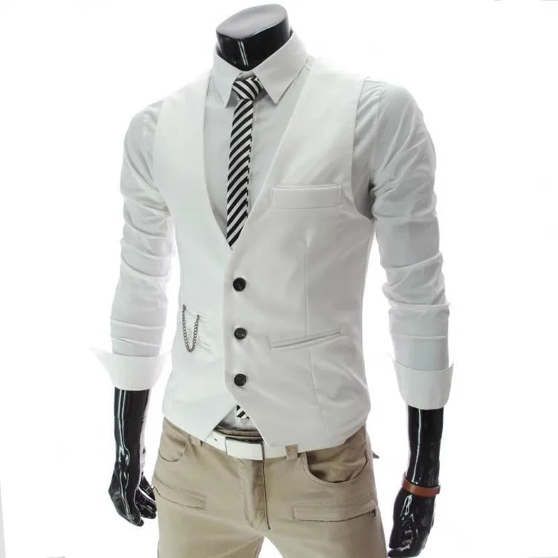 2023 New Arrival Men's Dress Vest - Slim Fit Suit Waistcoat, Casual Sleeveless Formal Business Jacket