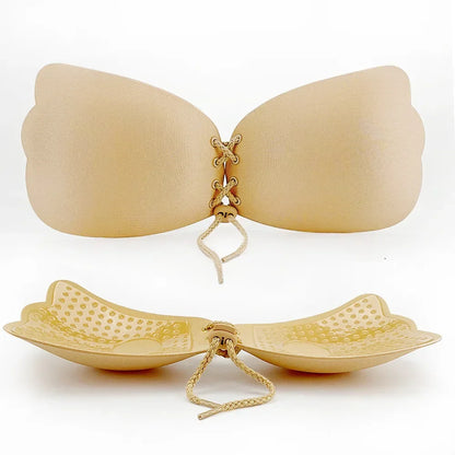 Invisible Nude Push-Up Bra Stickers – Silicone Chest Pasties for Women Wedding Lingerie