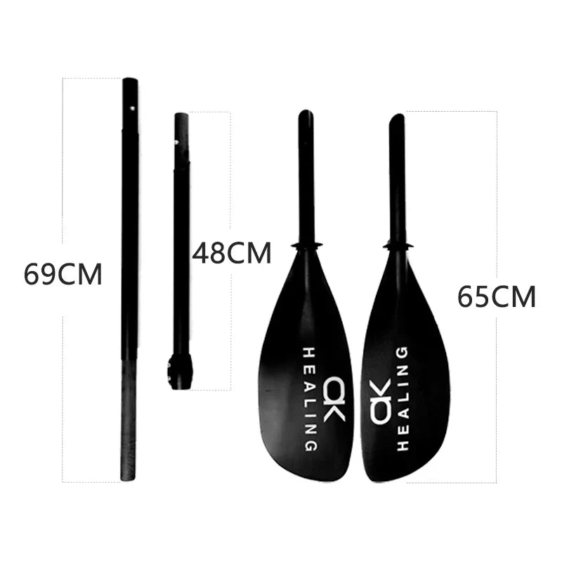 HEALING 4-Section Kayak Paddle – 100% Carbon Fiber Double-Head Blades, Inflatable Stand-Up Paddle for Boat Surfing & Kayaks