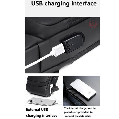 Anti-theft USB Shoulder Bag: Men's Multifunction Crossbody Travel Sling - Secure Messenger Pack for Male Adventure