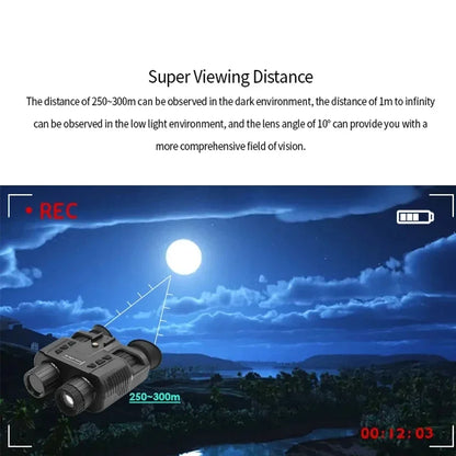 1080P HD Night Vision Binocular Goggles – Head Mount Outdoor Telescope for Hunting & Camping