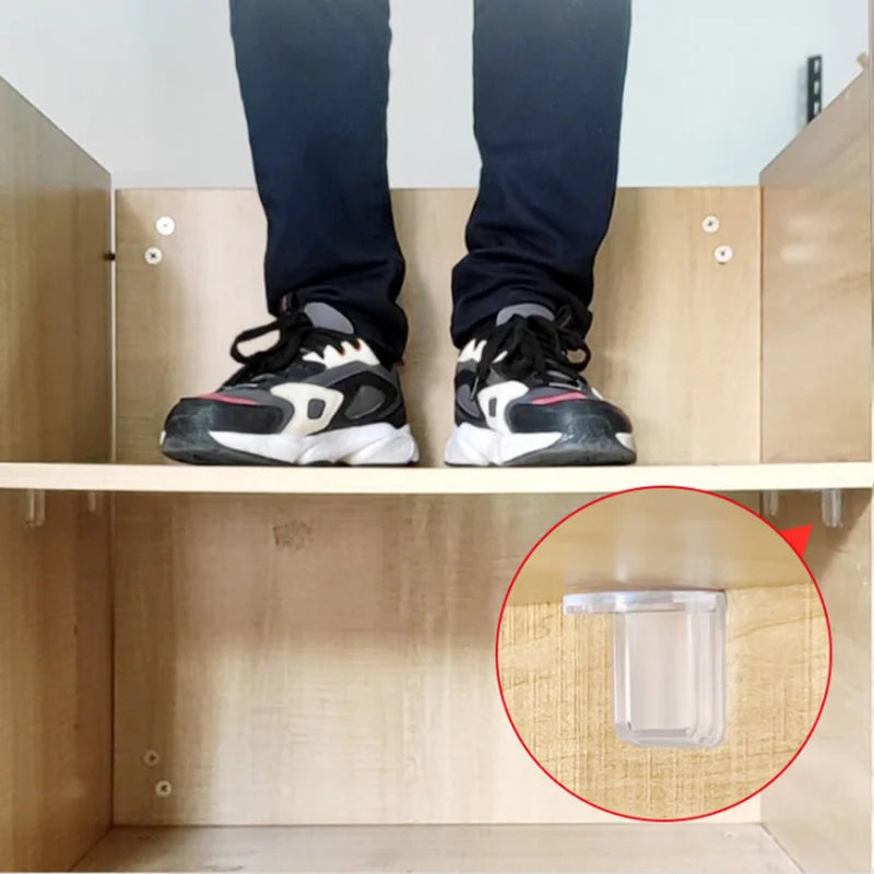 Adhesive Shelf Support Pegs - Closet Partition Bracket, Extended Cabinet Clips, Wall Hanger Sticker for Kitchen, 2/6/12pcs