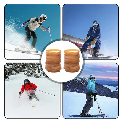 Ski Binding Brake Retainers 30pcs - Rubber Rings Brake Band for Ski Equipment - Elasticity Strap Brake Retainer Bands