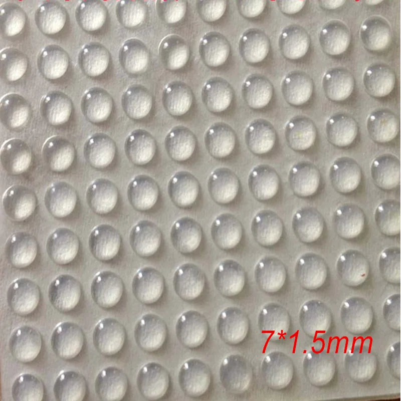 100Pcs 5-7*1.5/2mm  3M Self Adhesive Round Silicone Rubber Bumpers Soft Clear Black Anti Slip Shock Absorber Feet Pads Damper