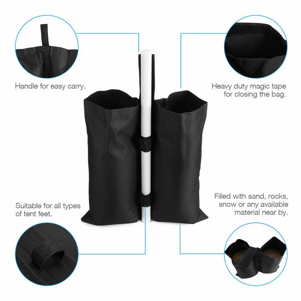 Outdoor Gazebo Foot Leg Weights: Camping Equipment Sand Bags for Marquee Waterproof Tent - Garden & Outdoor Accessories