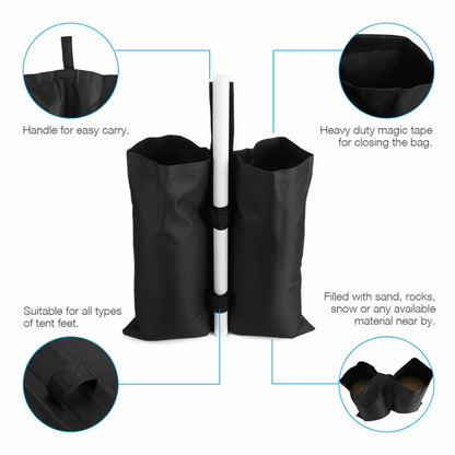 Outdoor Gazebo Foot Leg Weights: Camping Equipment Sand Bags for Marquee Waterproof Tent - Garden & Outdoor Accessories