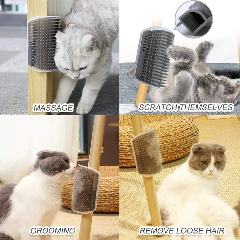 Massage Pet Brush - Corner Hair Removal, Beauty Clean Corner Brush with Removable Design