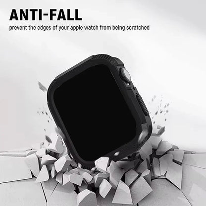 Rugged TPU Protective Case & Screen Protector for Apple Watch Series 5-9 & SE – 38mm-45mm iWatch Cover