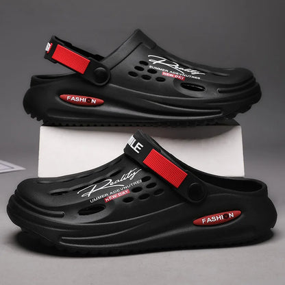 Men’s Summer Clog Slippers – Soft Sole Breathable Beach & Home Sandals with Anti-Slip Outdoor Comfort