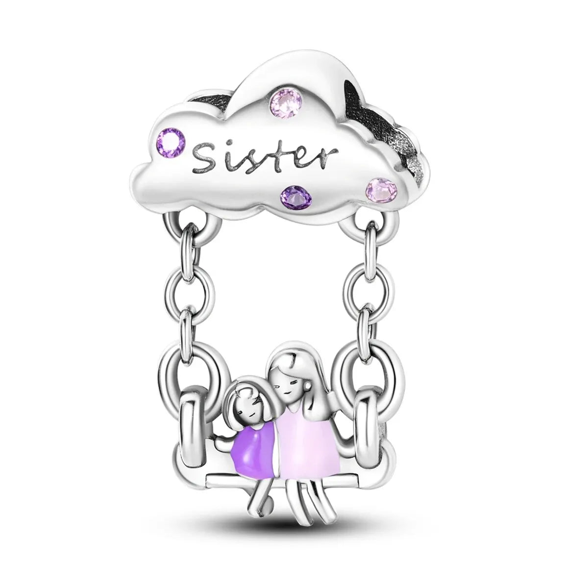 MULA Chameleon Silver-Plated Charm with Color-Changing Crystal Ball - DIY Snake Chain Bracelet Jewelry Gift for Women