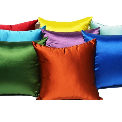 Silky Satin Pillow Cover - Smooth Decorative Cushion Case for Sofa & Bed