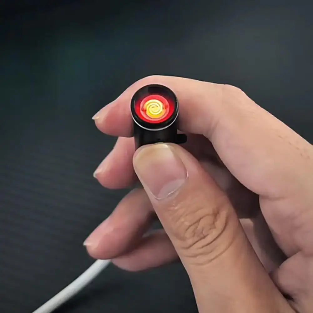 USB-C Rechargeable Windproof Electric Lighter – Portable Mini Flameless Heating Coil Fire Starter for Outdoor Use
