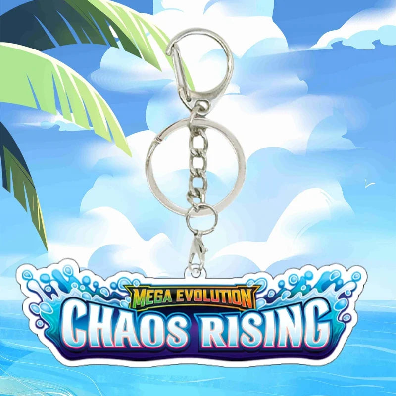 Anime Mega Evolution Acrylic Keychain 5cm – PTCG PKM Cartoon Game Logo Bag Charm Pendant Gift Toy for Boys & Girls Collection
