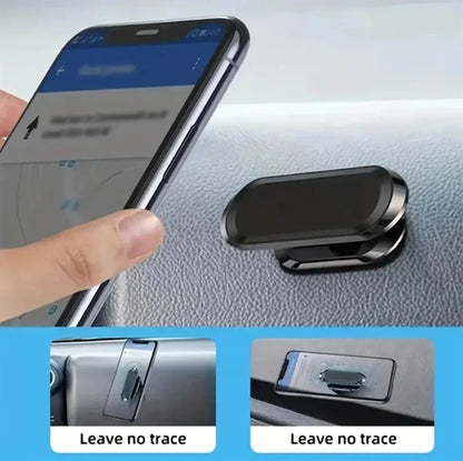 Magnetic Car Phone Holder - 360° Rotatable Mini Strip Shape Stand with Strong Metal Magnet for iPhone 14 & Huawei GPS Mount