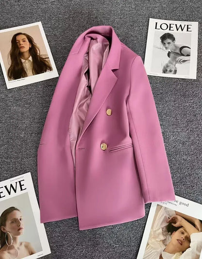 2023 Women's Elegant Single Button Blazer – Slim Fit Long Sleeve Office Jacket for Autumn & Winter