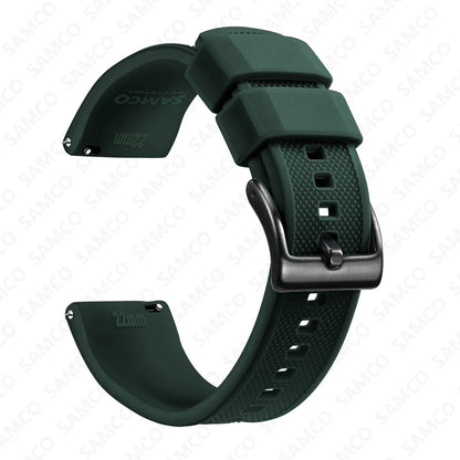 Premium Silicone Watch Band – Quick Release Rubber Strap, 18mm 20mm 22mm Replacement Watchband