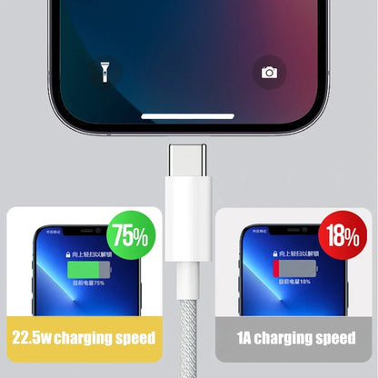 Nylon Braided USB-C Fast Charging CarPlay Cable for iPhone 15/15 Pro/15 Pro Max/15 Plus