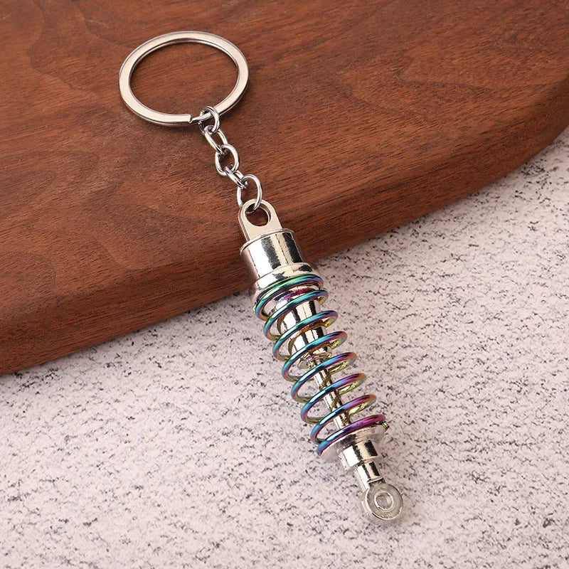 Creative Gear Head Keychain – Speed Gearbox & Turbo Hub Brake Disc Pendant for Car Keys, Shock Absorber Keyring