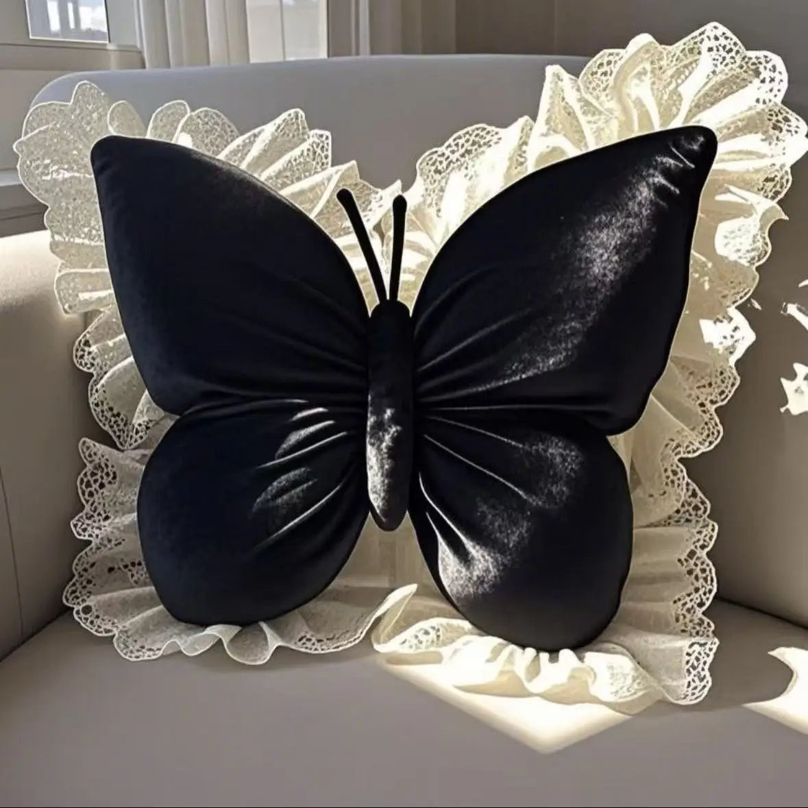 Princess Butterfly Decorative Pillow – Bow Sofa & Bedroom Cushion for Living Room and Car Home Decor