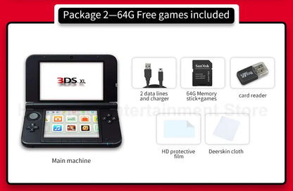 Original Used 3DSXL/3DSLL/GBA Handheld Game Console – 3D Games Compatible
