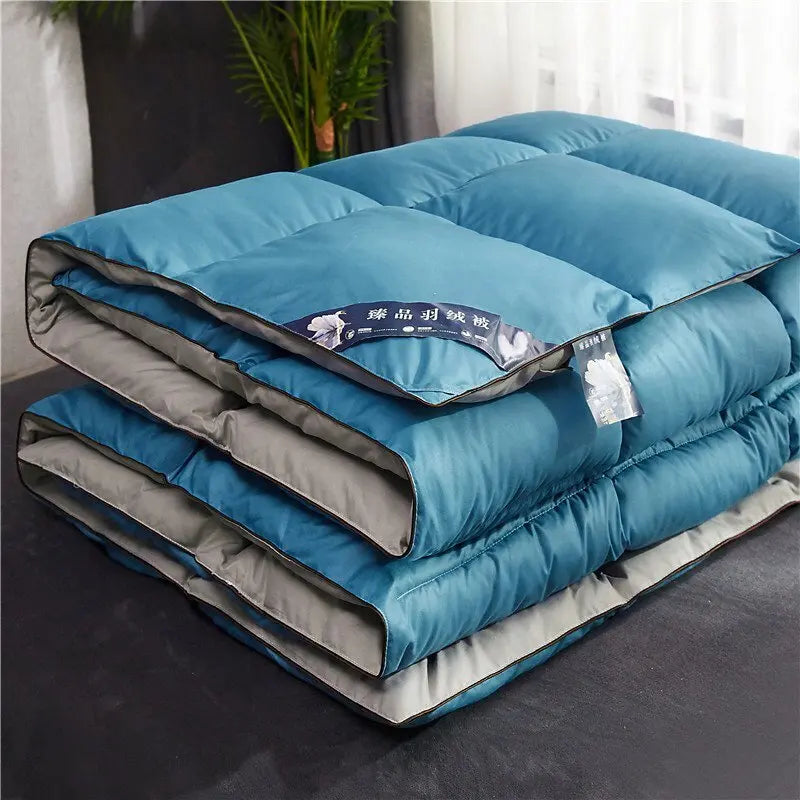 95% White Goose Down Quilt – Winter Cotton, Thick & Lightweight, High-Quality Breathable Household Bedding