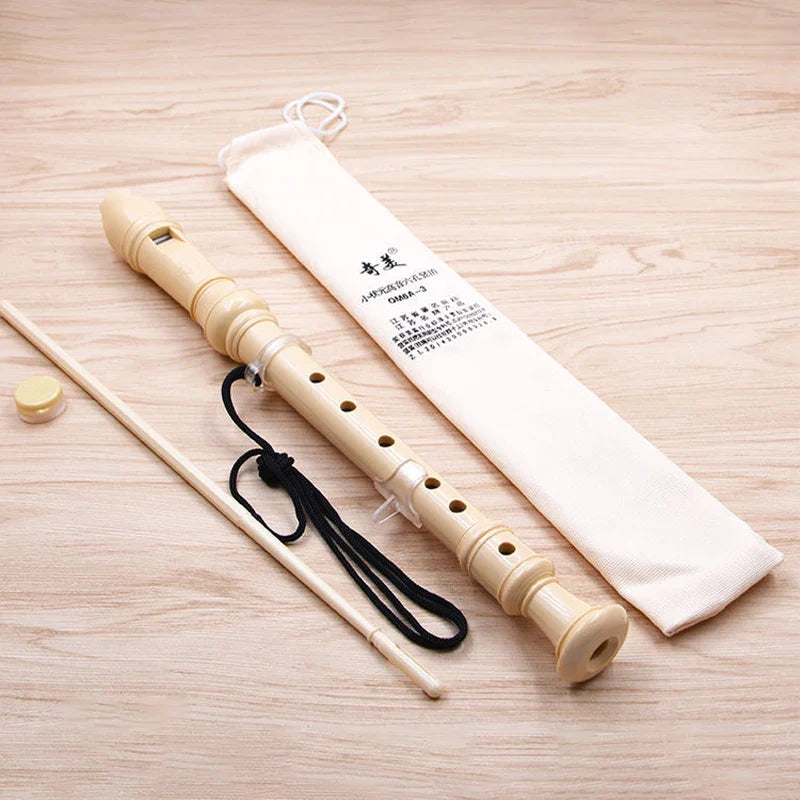 Professional 8-Hole Treble Flute – Soprano Recorder Clarinet, Adjustable, Food-Grade ABS, Non-Toxic Black Sound
