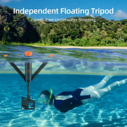 Telesin Underwater Buoyancy Diving Selfie Stick Tripod for GoPro, Insta360, DJI OSMO Action Cameras