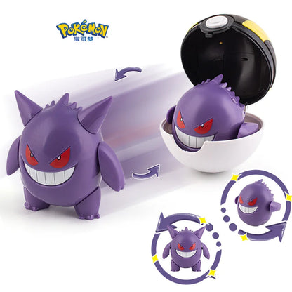 Pokemon Action Figures Set – Pikachu, Gengar, Dragonite, Snorlax & Pokeball Toys