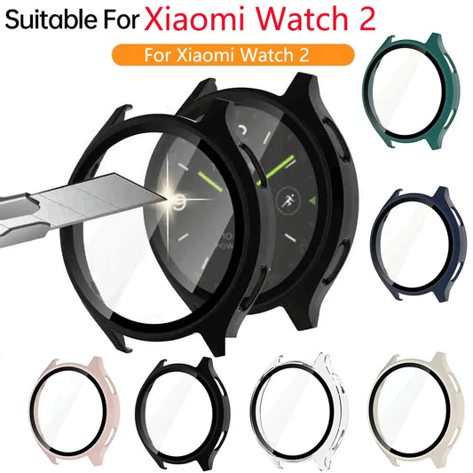 Xiaomi Watch 2 Screen Protector Case – All-Around Hard PC Bumper with Tempered Glass Protective Cover Accessories for Smartwatch