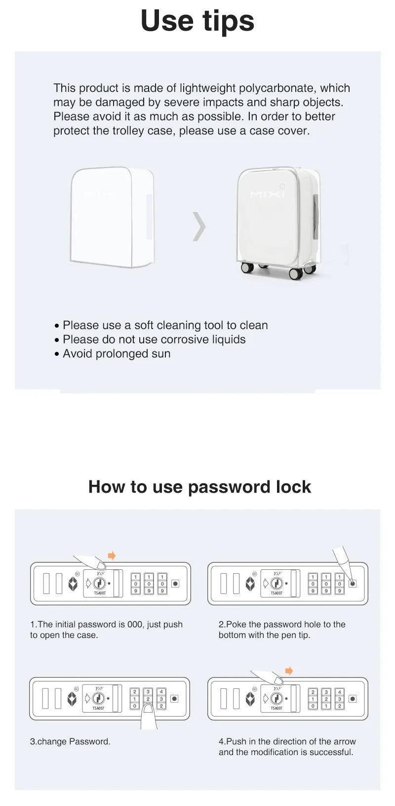 Mixi Aluminum Frame Carry-On Suitcase — Patent Design Rolling Luggage for Cabin, 18/20/24 Inch M9260