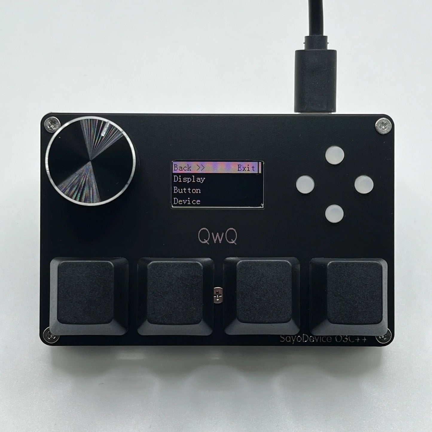 SayoDevice O3C++ OSU Keyboard | 4+4 Keys with OUTEMU Magnetic Pink Switches, Rapid Trigger, Knob & Screen, Copy Shortcut