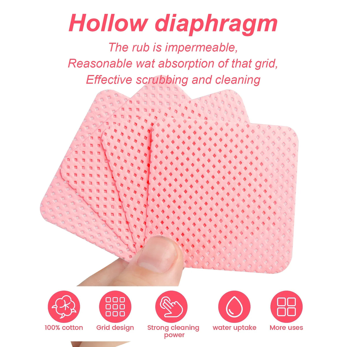 1080-Piece Nail Art Wipes - Lint-Free Cotton Pads for Gel Polish, Eyelash Glue & Beauty Cleaning