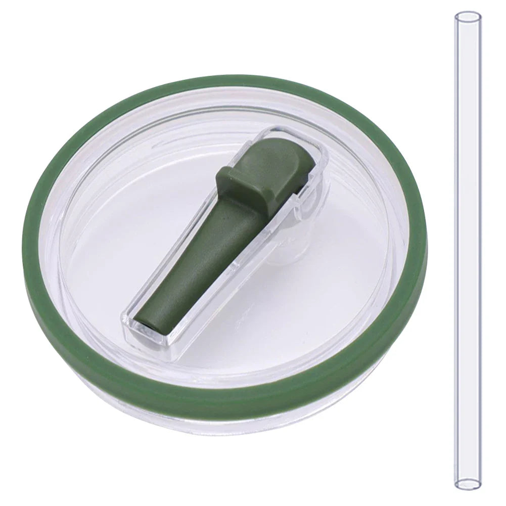 40oz Tumbler Flip Straw Lid – Spill-Proof, Reusable Replacement Cover for Stanley Cups