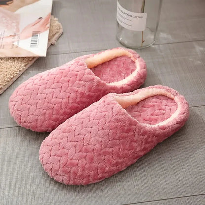 Unisex Fluffy Indoor Slippers — Soft Lightweight Anti-Slip Slides for Autumn & Winter Comfort