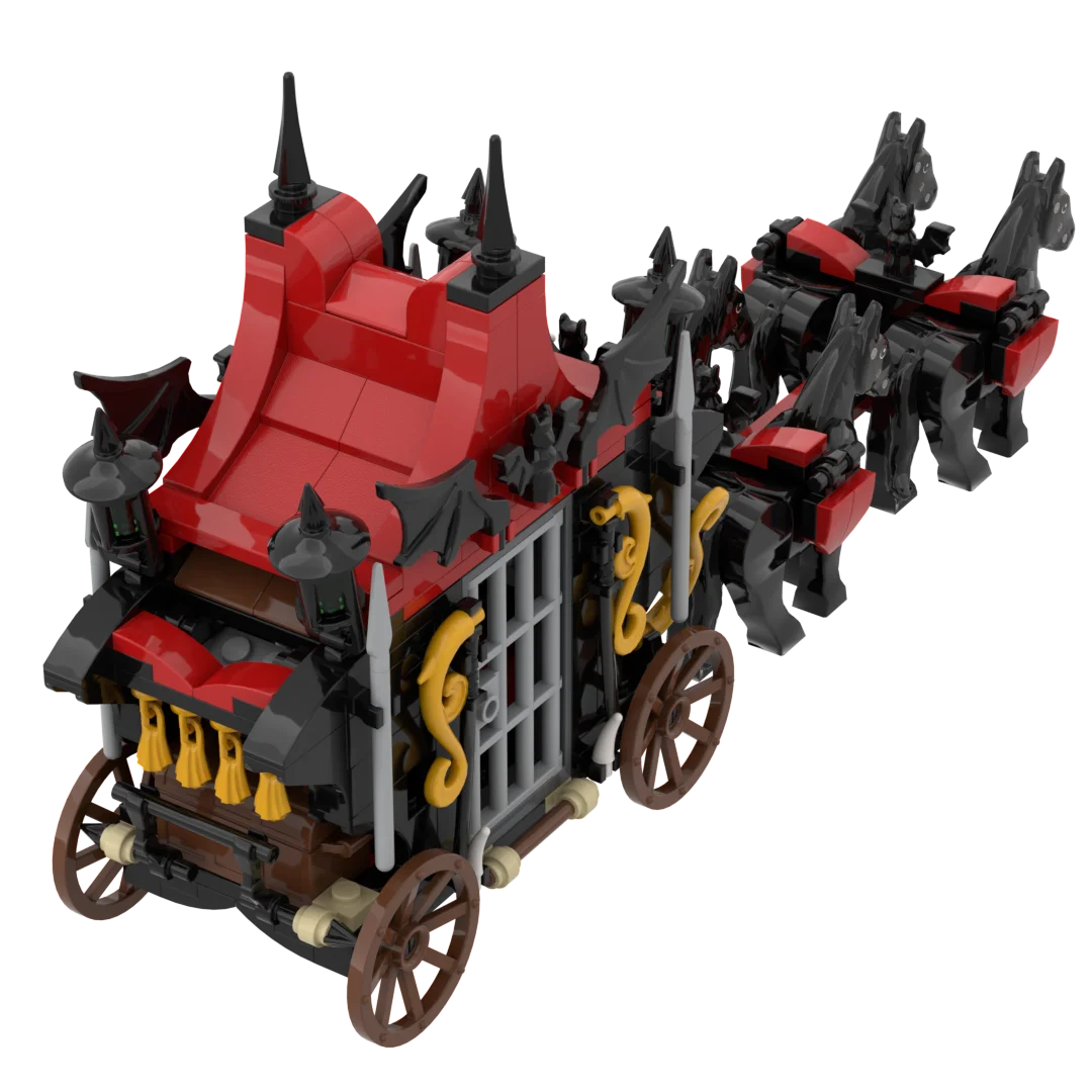 DIY Medieval Carriage Building Kit – Vampire Wagon MOC Brick Toy for Boys Birthday Gift