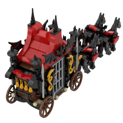 DIY Medieval Carriage Building Kit – Vampire Wagon MOC Brick Toy for Boys Birthday Gift