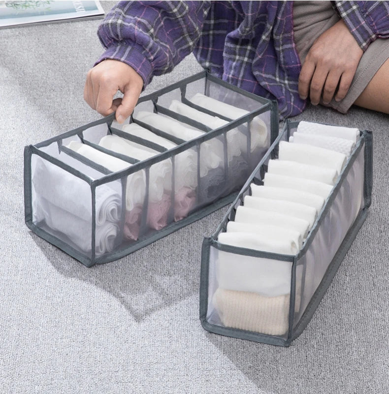 Organizer Storage Boxes for Panties & Socks – Wardrobe Divider for Pants, Underwear, Bras, Jeans & Clothes