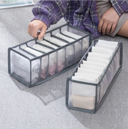 Organizer Storage Boxes for Panties & Socks – Wardrobe Divider for Pants, Underwear, Bras, Jeans & Clothes