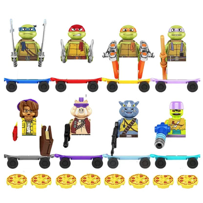 KDL831 Mini Action Figure Building Blocks – Leo, Raph & Don Weapons Movie Bricks MOC DIY Toys for Kids
