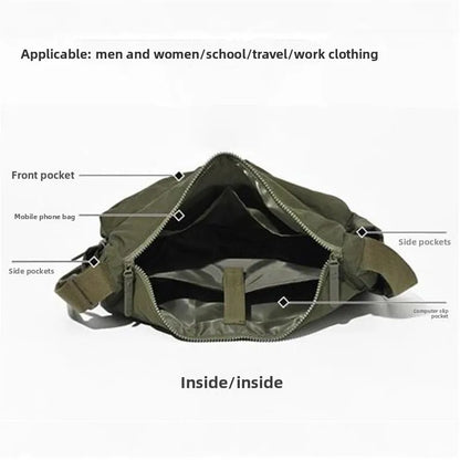Thickened Casual Messenger Bag – Large Capacity Multi-Pocket Laptop Shoulder Bag for Men & Women Travel and Sports